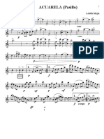 Adolfo Mejía - ACUARELA (Pasillo) - para Instrumento Solista & Piano - Parte Instrumental Solista