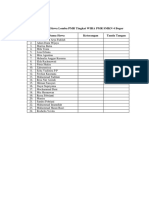 Daftar Hadir Siswa Lomba PMR Tingkat WIRA PMR SMKN 4 Bogor