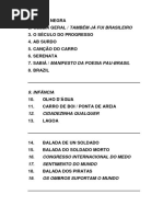 set list cabaré atualizado