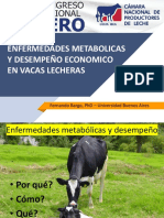 Enfermedades Metabolicas y Desempeño Economico en Vacas Lecheras. Fernando Bargo, Phd Universidad Buenos Aires