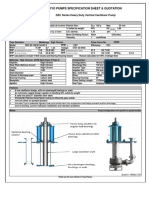 Toyo Pumps Specification Sheet & Quotation: DEC Series Heavy Duty Vertical Cantilever Pump