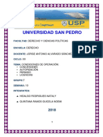 Condiciones de operación: concesiones, autorizaciones, permisos y licencias