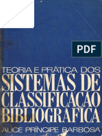 Teoria e Prática Dos Sistemas de Classificação Bibliográfica