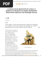 A Democracia Gerencial Em Crise e a Potência Anárquica Do Poder Destituinte. Entrevista Especial Com Rodrigo Karmy - Instituto Humanitas Unisinos - IHU