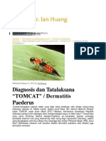 Diagnosis Dan Tatalaksana "TOMCAT" / Dermatitis Paederus: Dr. Ian Huang
