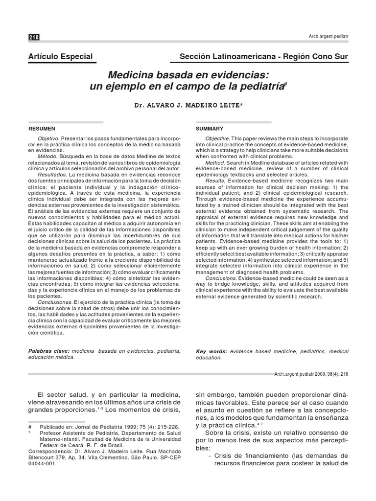 Introduccion A La MBE | PDF | Evidencia basada en medicina | Medicina