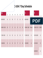 2018-2019 Timetables