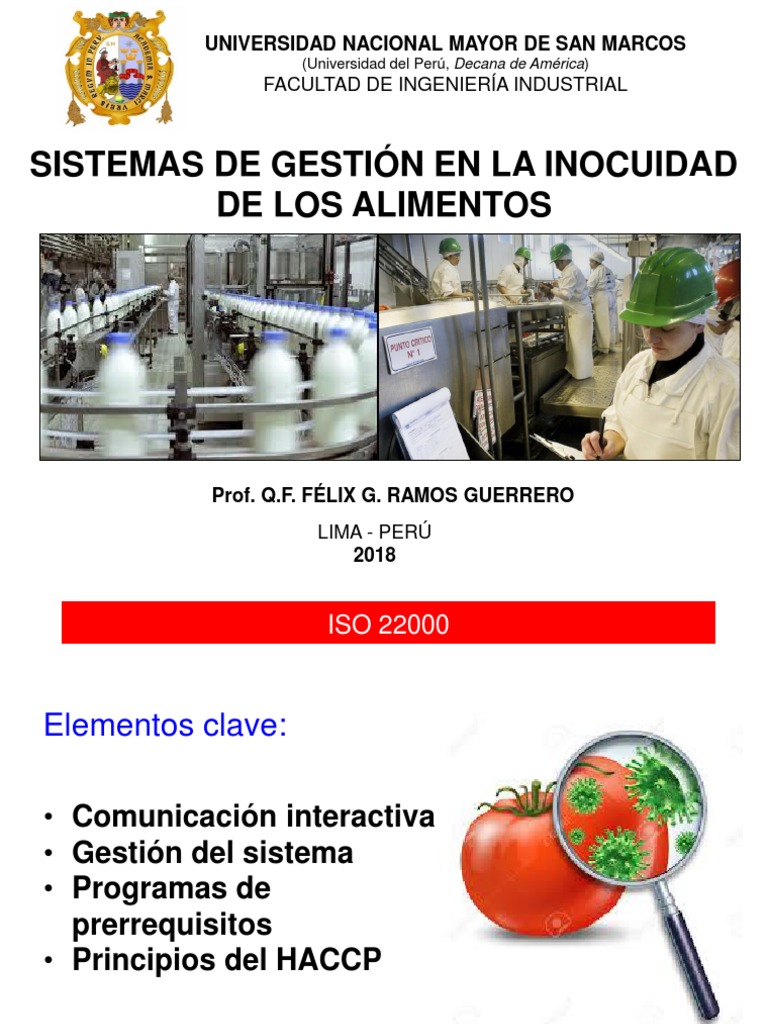 Sistemas de Gestión de Inocuidad Alimentaria | PDF | Análisis de Riesgo ...