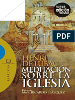 Henri de Lubac - Meditación Sobre La Iglesia PDF