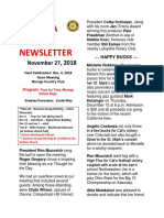 Nov. 27 Rotary Newsletter