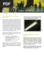 Why Is Lighting in The Workplace Important?: OSH Brief No. 3c