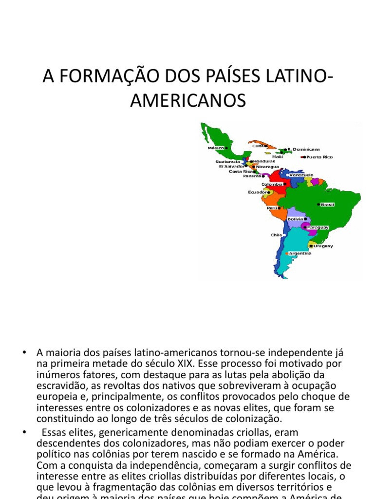Formação dos Países Latino-Americanos | PDF | América Latina | Os ...