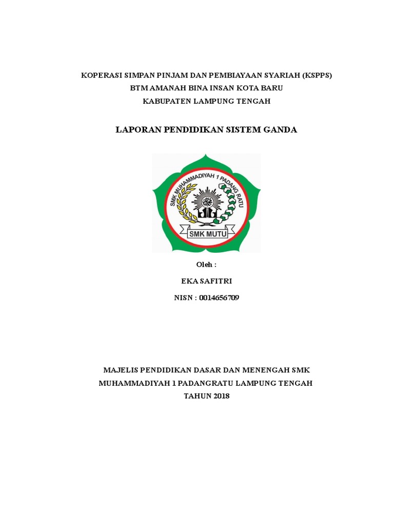 Cover Laporan Pkl Smk