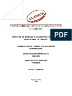 Separacion de Cuerpos y Sepracion Convencional (D de Familia)