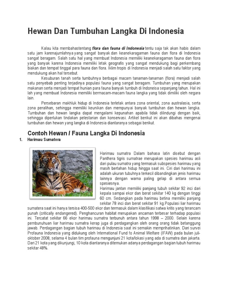 30++ Gambar hewan dan tumbuhan langka di indonesia new