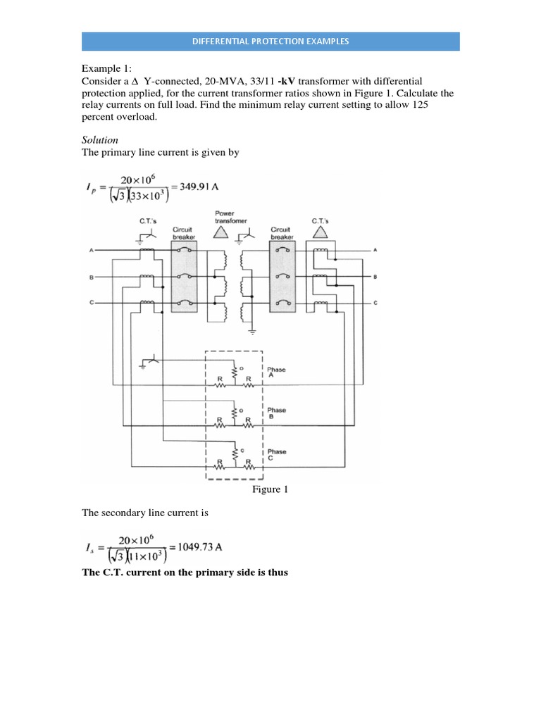 Transformer Differential Protection Examples | PDF | Transformer ...