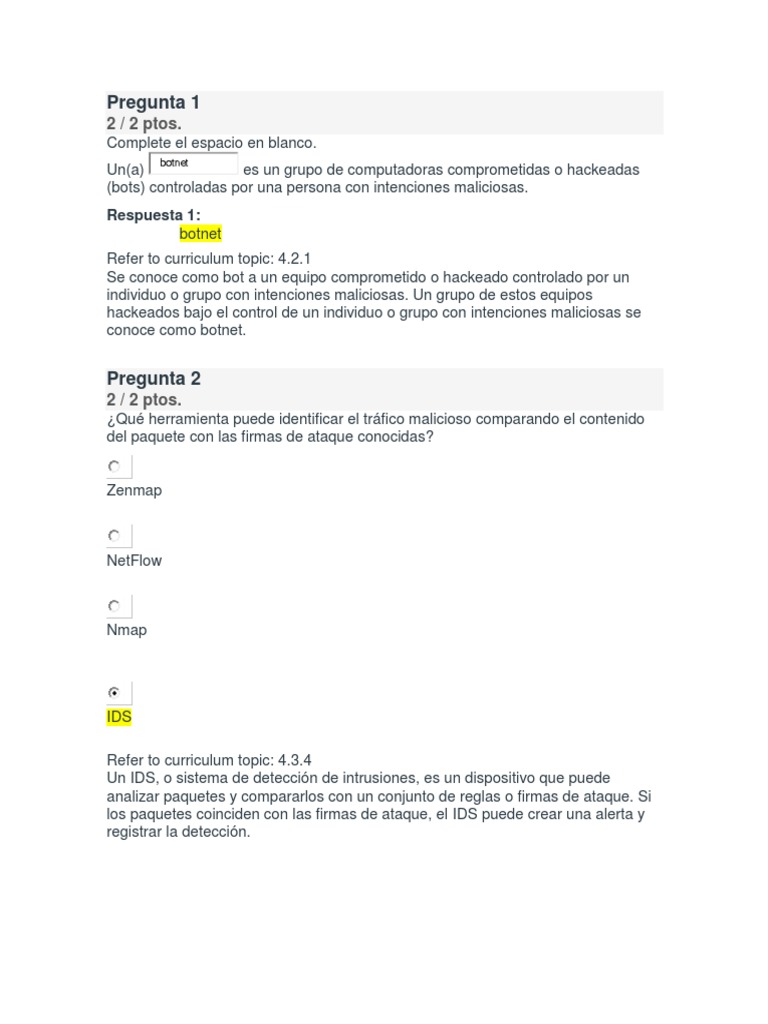 Cuestionario cap tulo 4 introducci n a la ciberseguridad 2 1