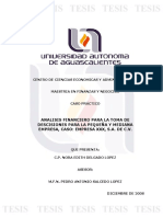 Analisis Financiero para La Toma de Descisiones para La Pequeña Y Mediana Empresa, Caso: Empresa XXX, S.A. de C.V