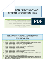 Daftar peraturan perundangan   terkait Keswa PPT.ppt