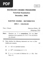 Bachelor'S Degree Programme Term-End Examination December, 2006