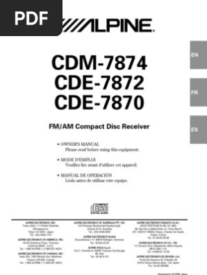 Alpine Cde 7870 Disque Compact Technologie De Production