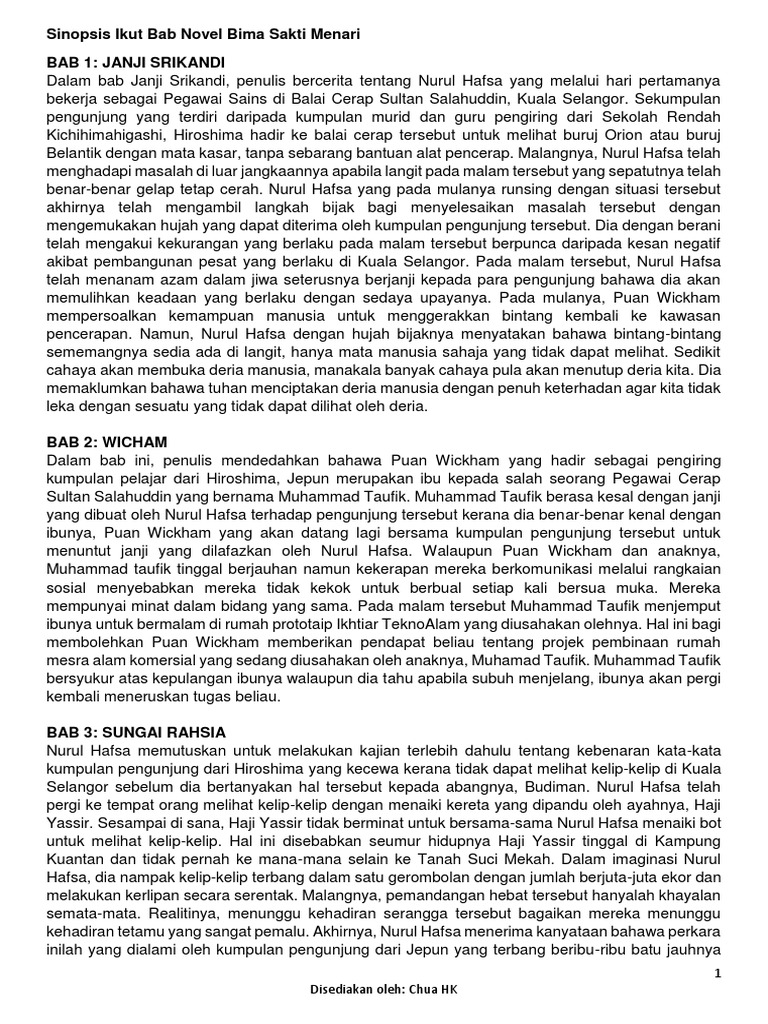 Sinopsis Ikut Bab Novel Bima Sakti Menari Pdf