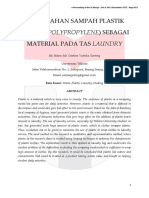 Pengolahan Sampah Plastik Jenis PP (Polypropylene) Sebagai Material Pada Tas Laundry