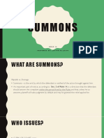 Summons Report