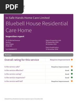 Bluebells Care Home Inspection Report