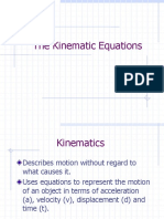 Kinematic Equations