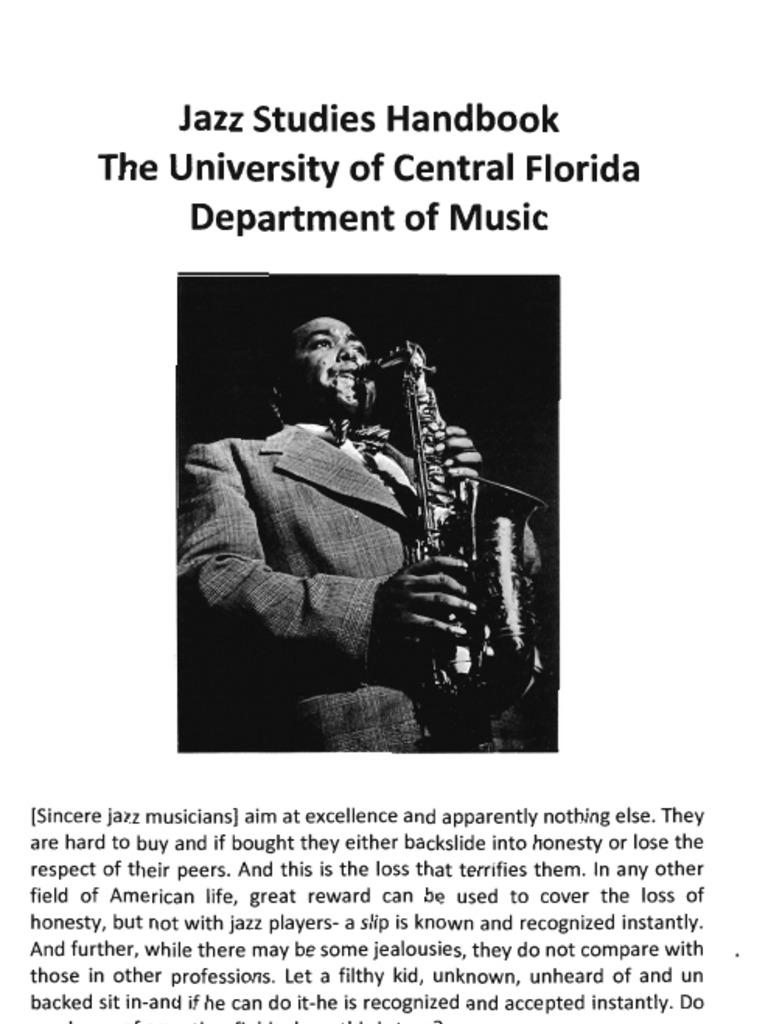 Jazz Studies Handbook v16 PDF Jazz American Popular Music