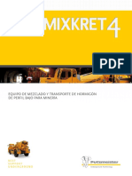 Equipo compacto MIXKRET 4 para mezclado y transporte de hormigón en minería