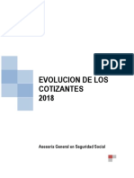 Evolucion de Los Cotizantes 2018