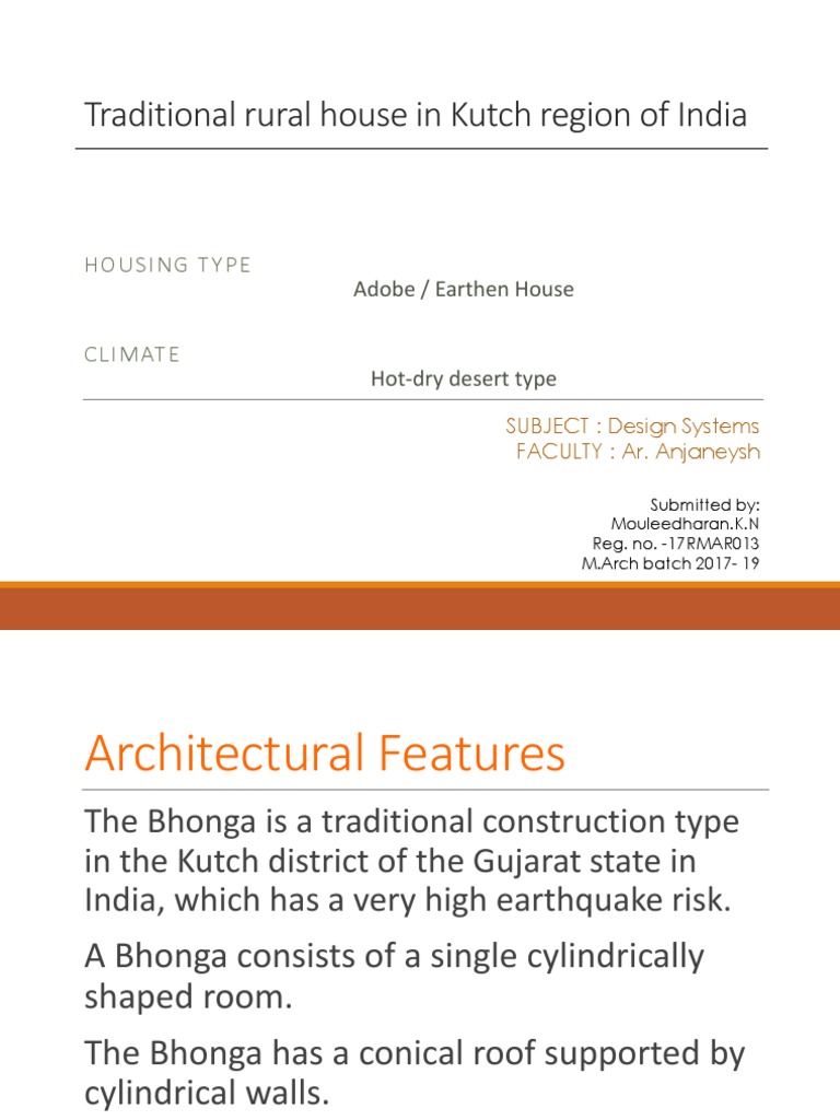 Bhonga: Traditional Kutch House Design | PDF | Wall | Roof