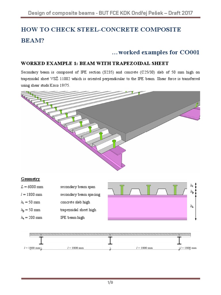 Worked Examples Compositebeam Bending Beam (Structure)