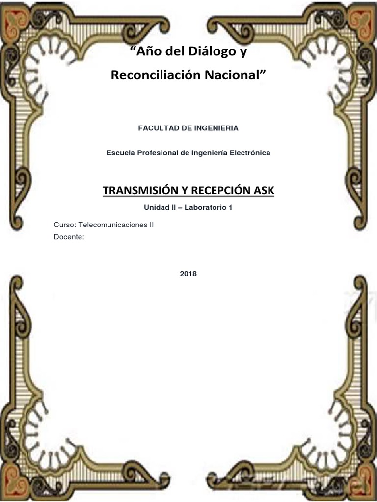 Transmisión y Recepción ASK en Telecomunicaciones | PDF | Modulación ...