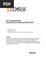 Group Policy For Microsoft Office 2010