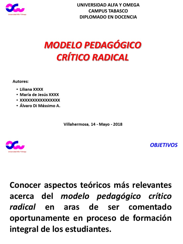 1 Modelo Pedagogico Critico Radical | PDF | Pedagogía | Universidad