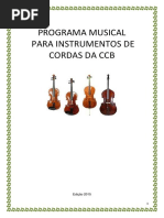 Orientações Programa Musical Para Cordas Ccb