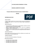 Proyecto Alimentario Nutricional Para El Adulto Mayor