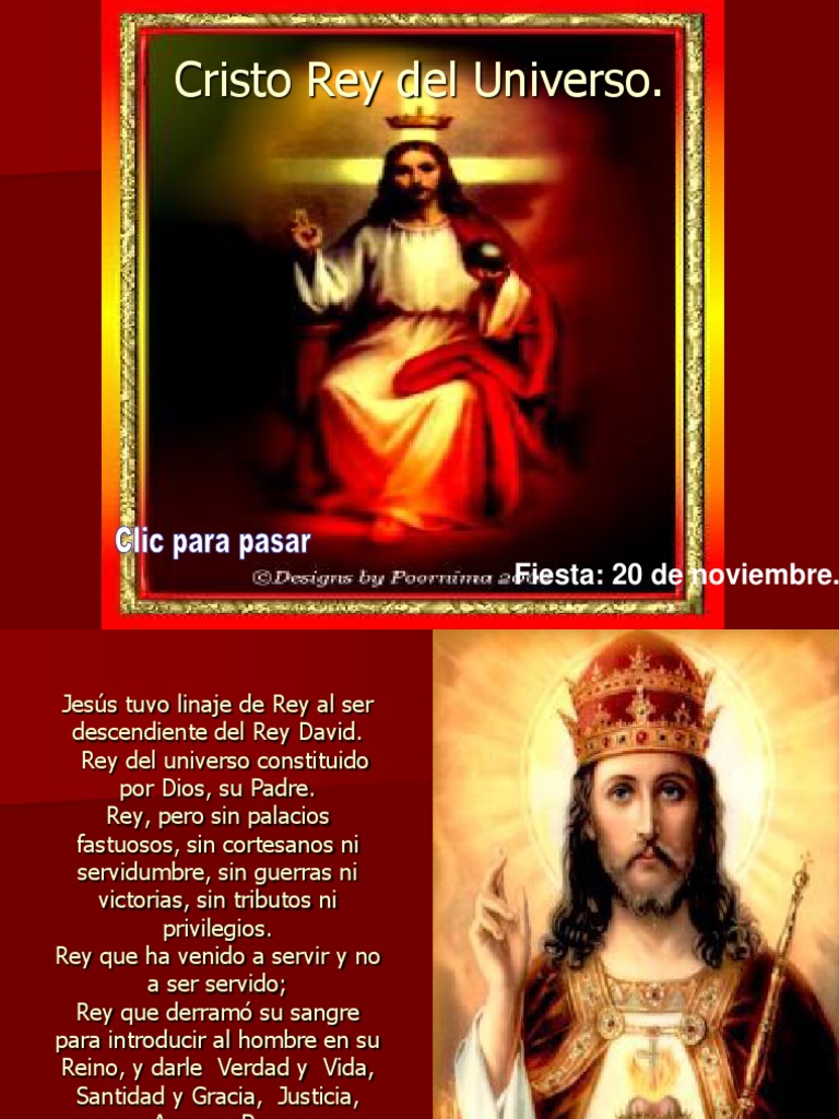 Fiesta de Cristo Rey del Universo 2025 | PDF | Jesús | Cristo (título)