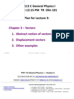 PHY 113 C General Physics I 11 AM-12:15 PM TR Olin 101 Plan For Lecture 3