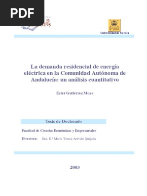 La Demanda Residencial De Energia Electrica En La Comunidad