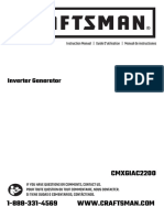 Craftsman 2200 Inverter Generator Owner&Aposs Manual