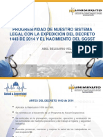 BELISARIO VELASQUEZ - Nuestro sistema legal, decreto 1443 de 2014 y nacimiento del SGSST.pdf