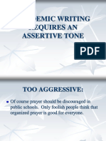 Assertive Tone in Academic Writing1