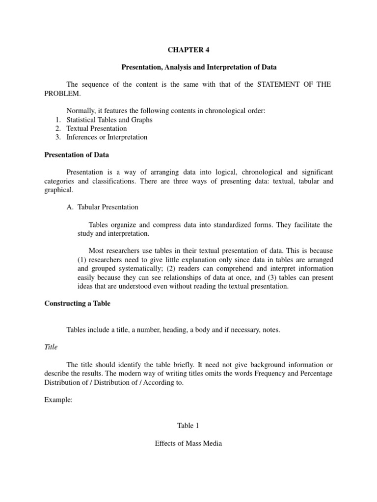 Chapter 4: HOW TO WRITE CHAPTER OF RESEARCH PAPER | PDF | Chart ...