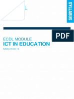 Icdl Ict in Education Syllabus 1.0