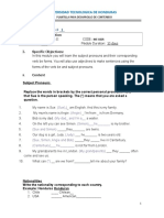 English II Homework Module 1 Verb Be Subject Pronouns Adjectives