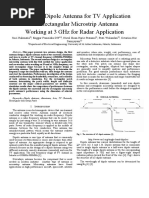 Designing Dipole Antenna For TV Application and Rectangular Microstrip Antenna Working at 3 GHZ For Radar Application